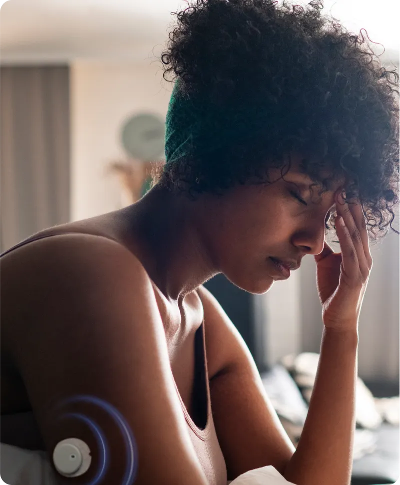 Woman experiencing stress